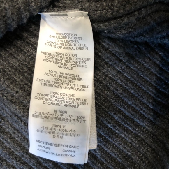 GREAT J. Crew Sweater with Tan Leather Shoulders - Picture 4 of 4